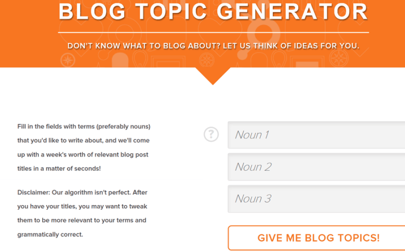 HubSpot's Blog Topic Generator