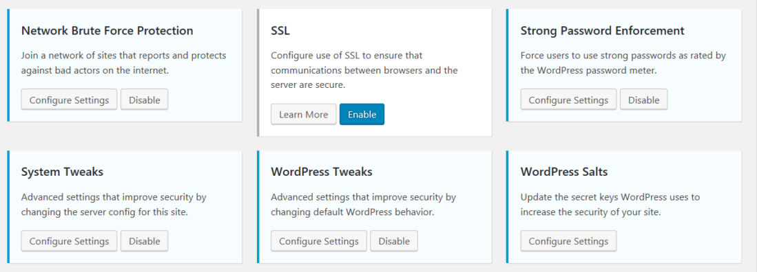 Wordpress Security feature