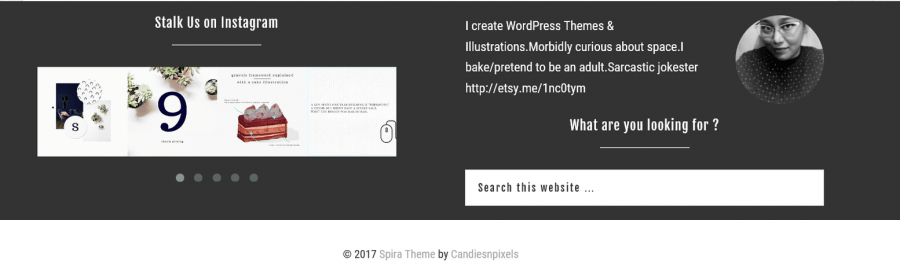 spira theme footer