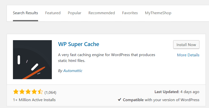 wp super cache